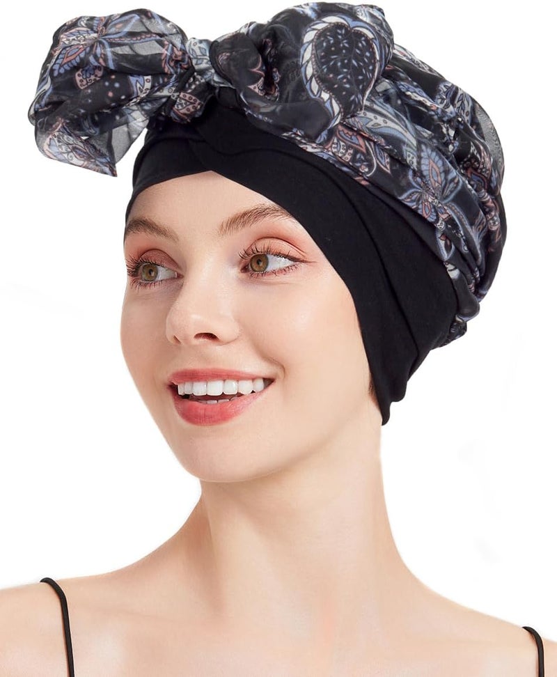 FADACHY Chemo Headwear for Women Full Coverage Head Scarf Hair Wrap Head Covering for Cancer Chemotherapy Patients, Hair Loss - Image 1